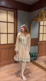 Royal Mirror Work Anarkali Set