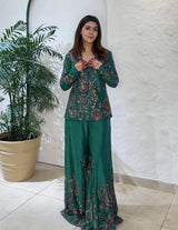 Designer 3-Piece Palazzo Set with Sequin Embroidery