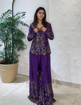 Designer 3-Piece Palazzo Set with Sequin Embroidery