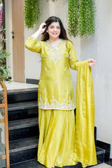 Classic Ethnic Ensemble Kurta Sharara Set